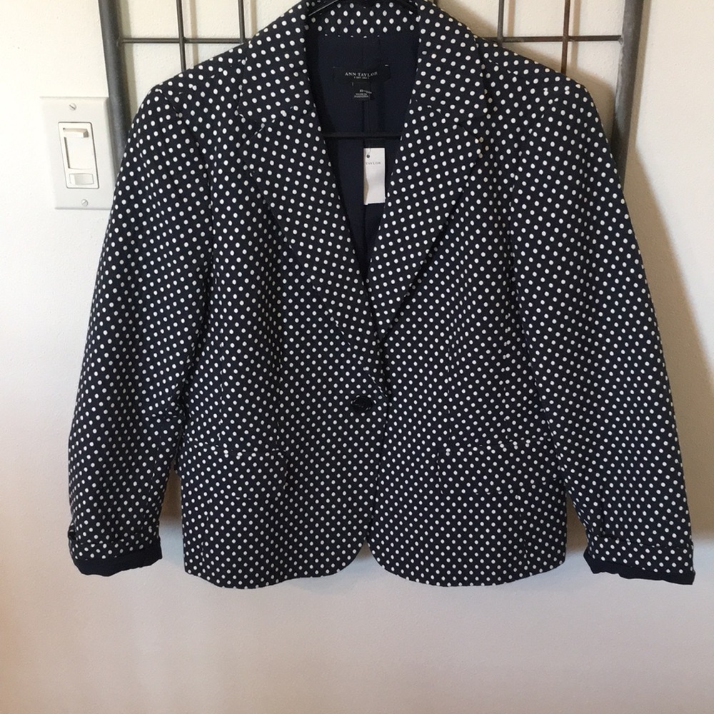 Ann Taylor Polka Dot Blazer size 6 NWT